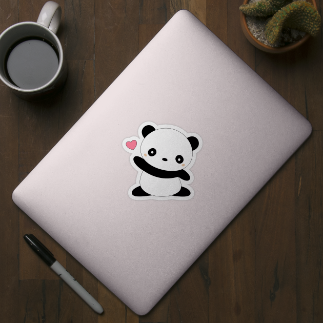 Kawaii Cute Panda Bear T-Shirt by happinessinatee